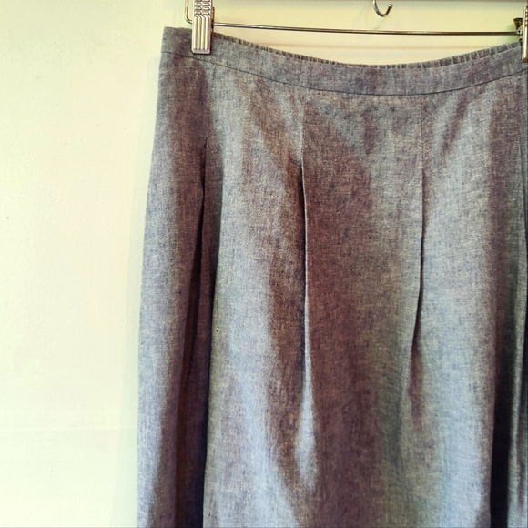 Uniqlo Linen cotton Pleated Skirt L - Picture 2 of 3